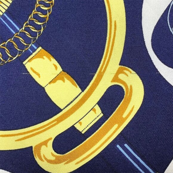 VINTAGE HERMES Experion D'Or Silk Scarf - Picture 3 of 10